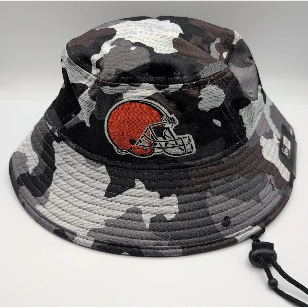 Cleveland Browns New Era Gray Camo Bucket Hat Adult OSFM New With Tags